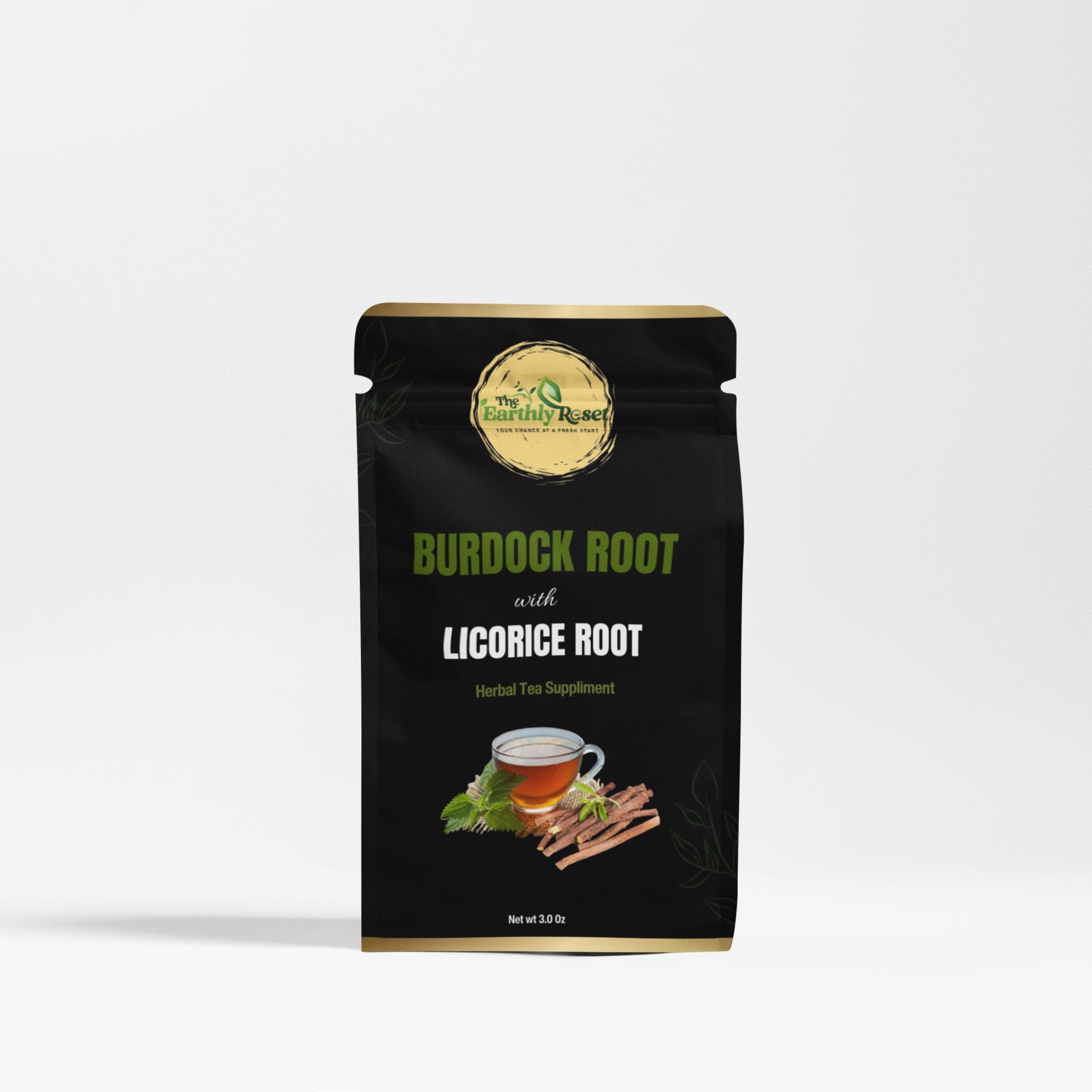 Burdock root with licorice root herbal tea