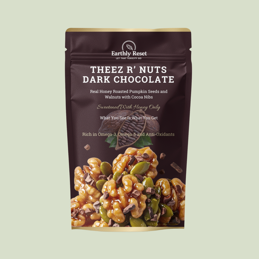 THEEZ R’ NUTS Dark Chocolate – Honey-Roasted Nuts & Seeds Crunch