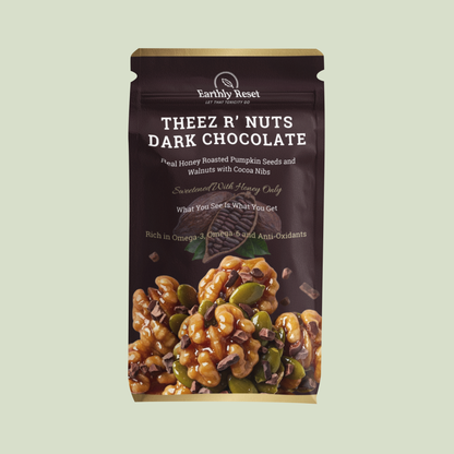 THEEZ R’ NUTS Dark Chocolate – Honey-Roasted Nuts & Seeds Crunch