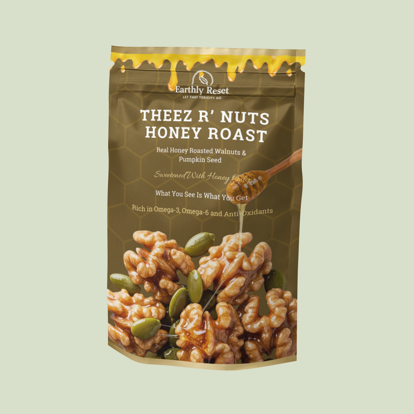 THEEZ R’ NUTS Honey Roast – Natural Honey-Roasted Nuts & Seeds