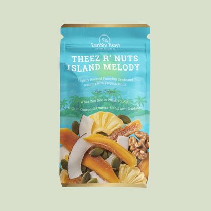 THEEZ R’ NUTS Island Melody – Tropical Fruit, Walnut & Pumpkin Seed Mix