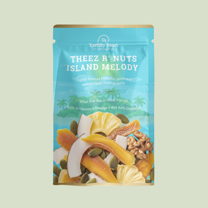 THEEZ R’ NUTS Island Melody – Tropical Fruit, Walnut & Pumpkin Seed Mix